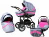 Детская универсальная коляска Adbor Zippy Marsel, модульная коляска 3 в 1, коляска для новорожденных на надувных поворотных колесах, производство Польша